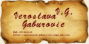 Veroslava Gaburović vizit kartica